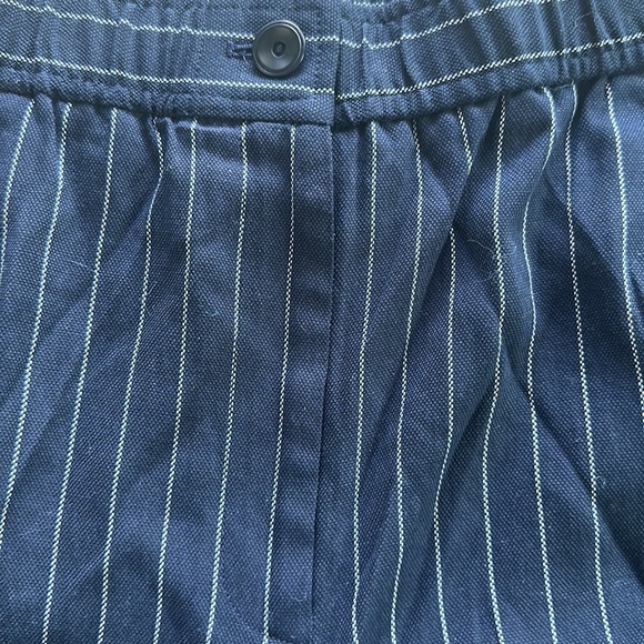 Eileen Fisher Woven Tencel Grain Striped Wide Leg Pants - Picture 4 of 7